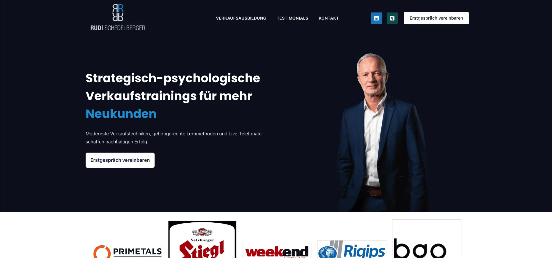 Beispiel einer Steirerseiten-Website